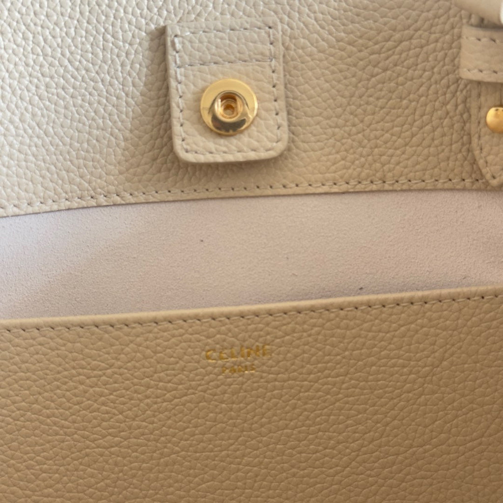 MINI CABAS ANAÏS CUIR TRIOMPHE 20 IN BEIGE GRAINED CALFSKIN