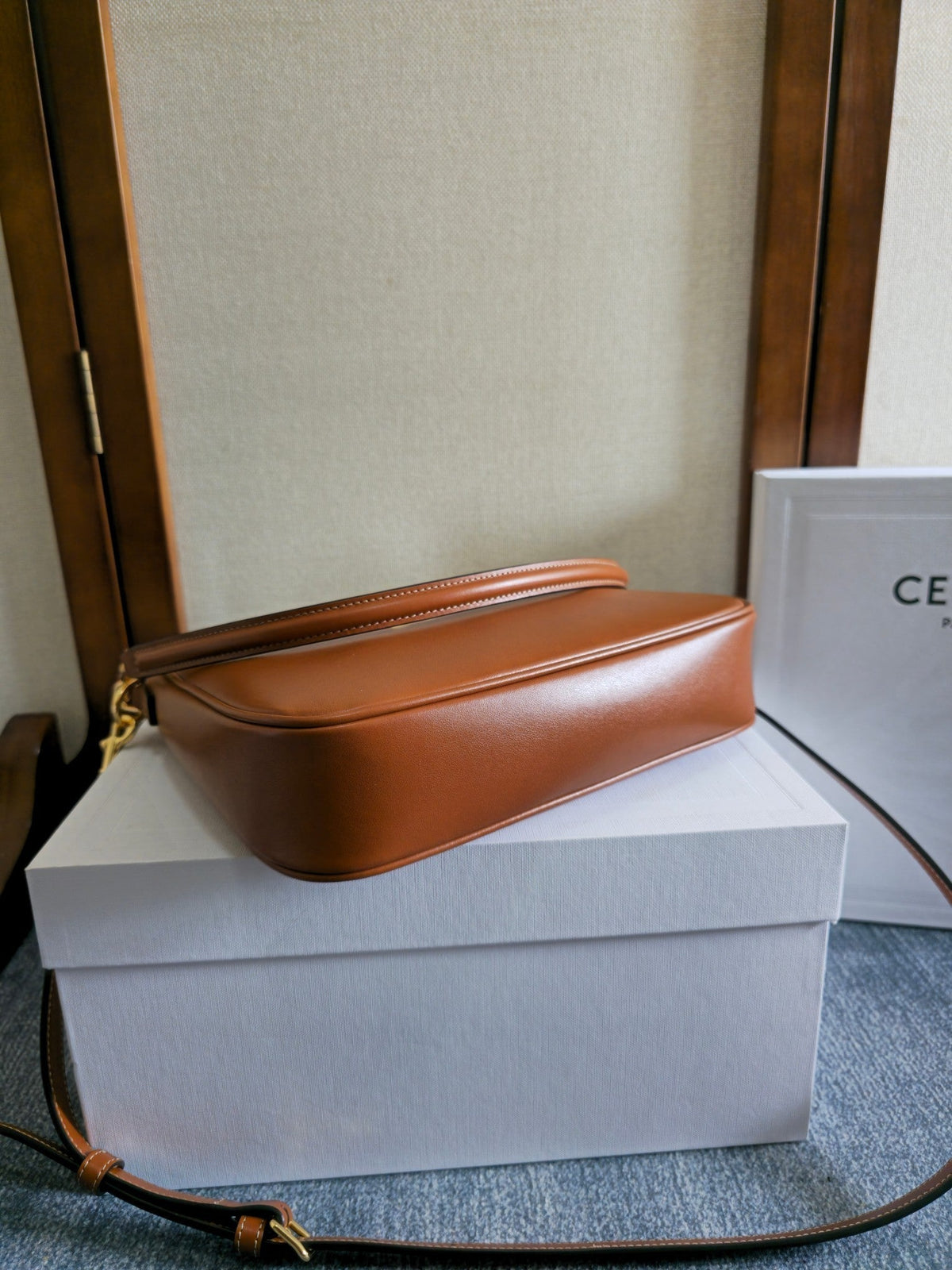 SMALL CAMILLE 16 SOFT BAG 24 IN BURNT SIENNA SMOOTH CALFSKIN