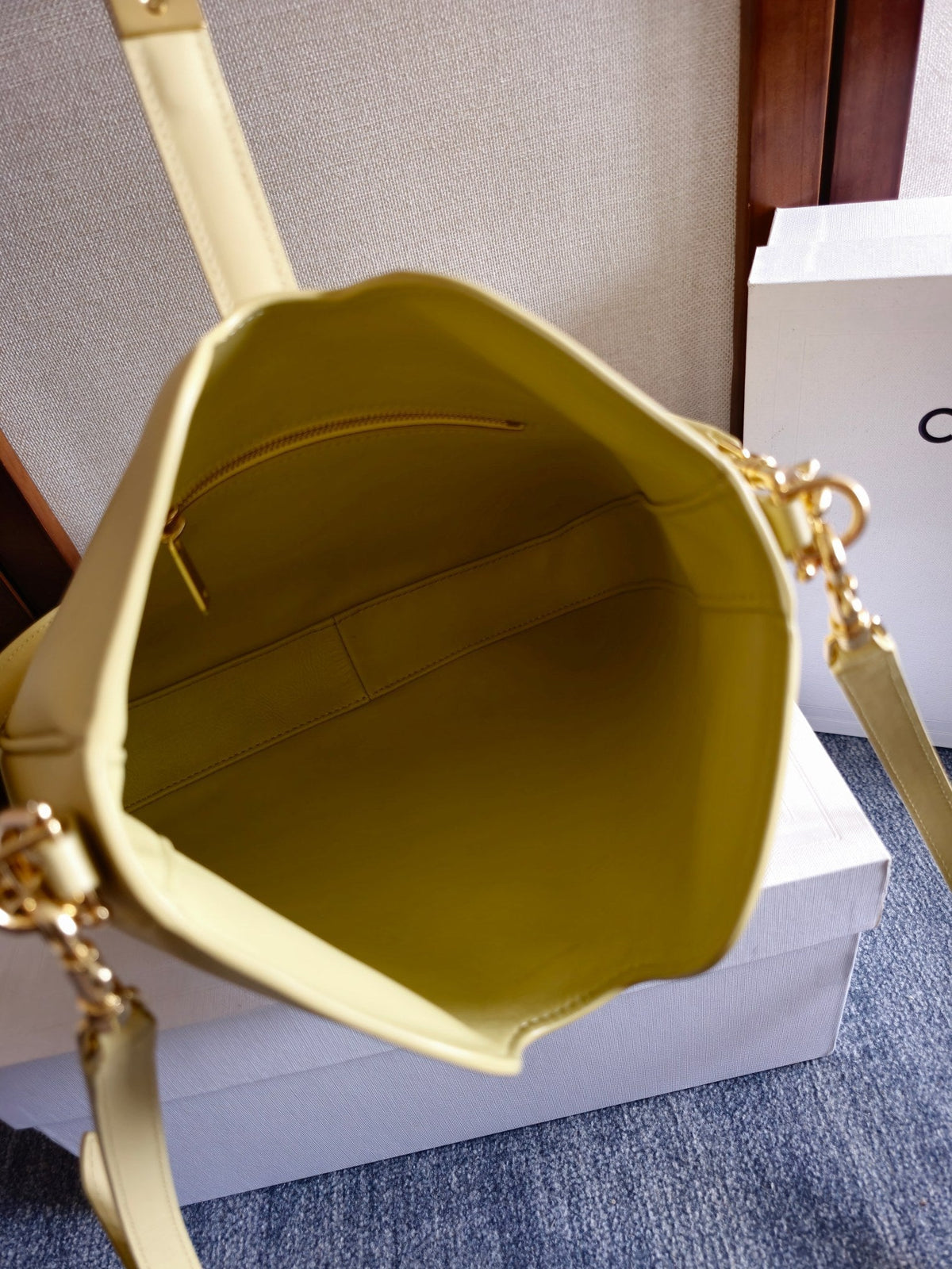 SMALL CAMILLE 16 SOFT BAG 24 IN SPRING YELLOW CALFSKIN