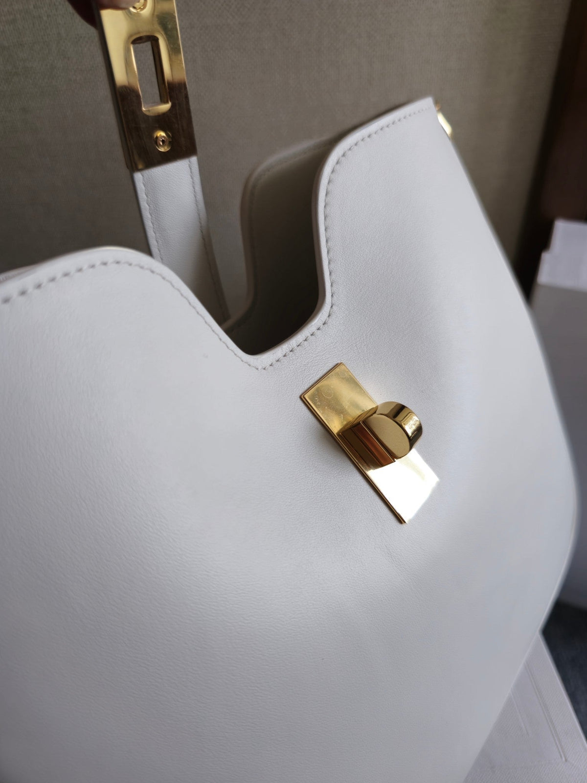 SMALL CAMILLE 16 SOFT BAG 24 IN RICE CALFSKIN