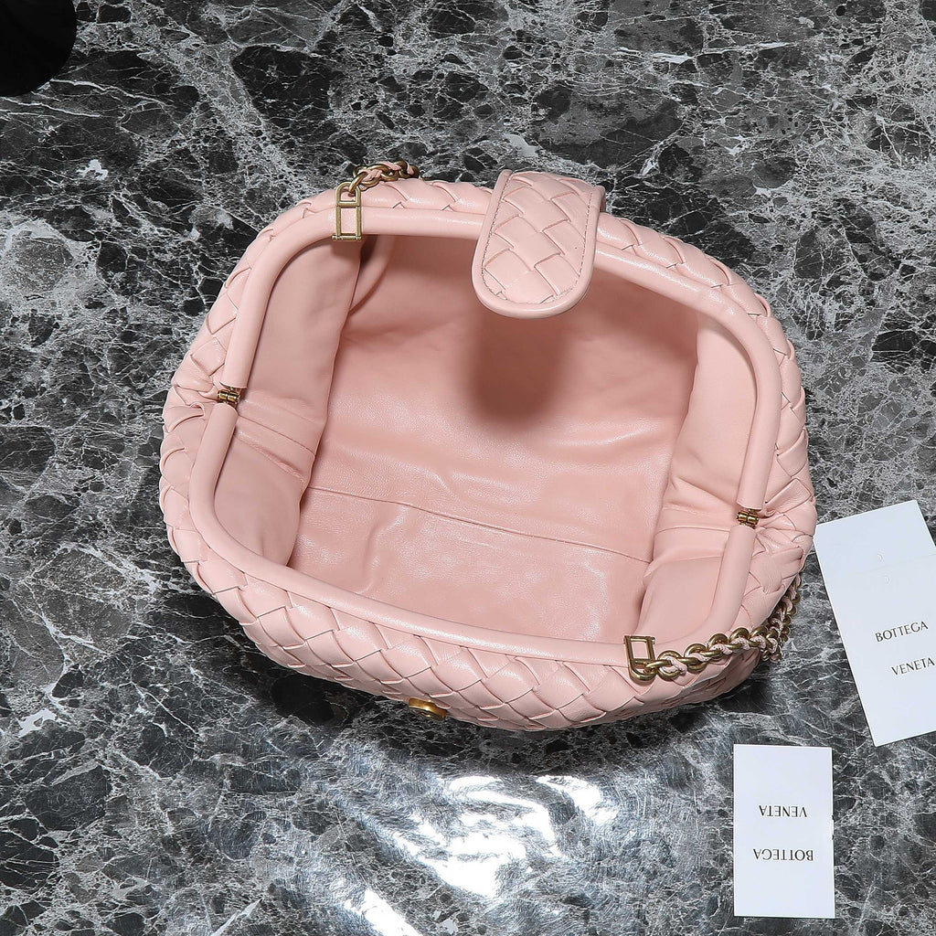 LAUREN 1980 BAG 31 IN MELON PINK LAMBSKIN GOLD STRAP