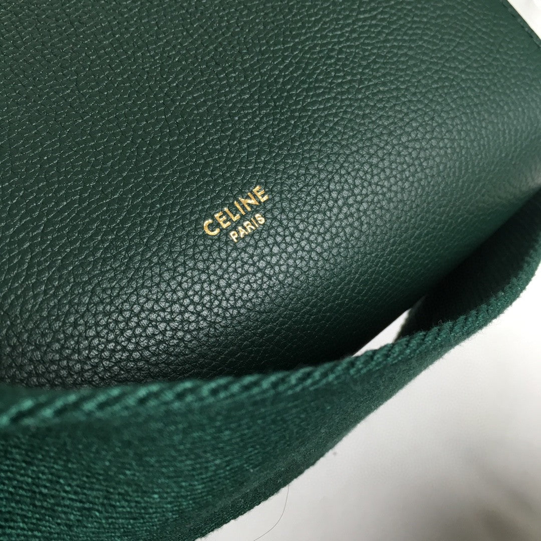 SANGLE SEAU BUCKET 24 BAG GREEN FOREST CALFSKIN