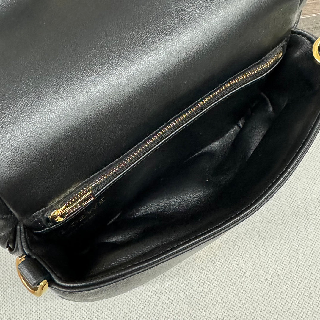 LOE 20 PUFFER GOYA BAG IN BLACK NAPPA LAMBSKIN