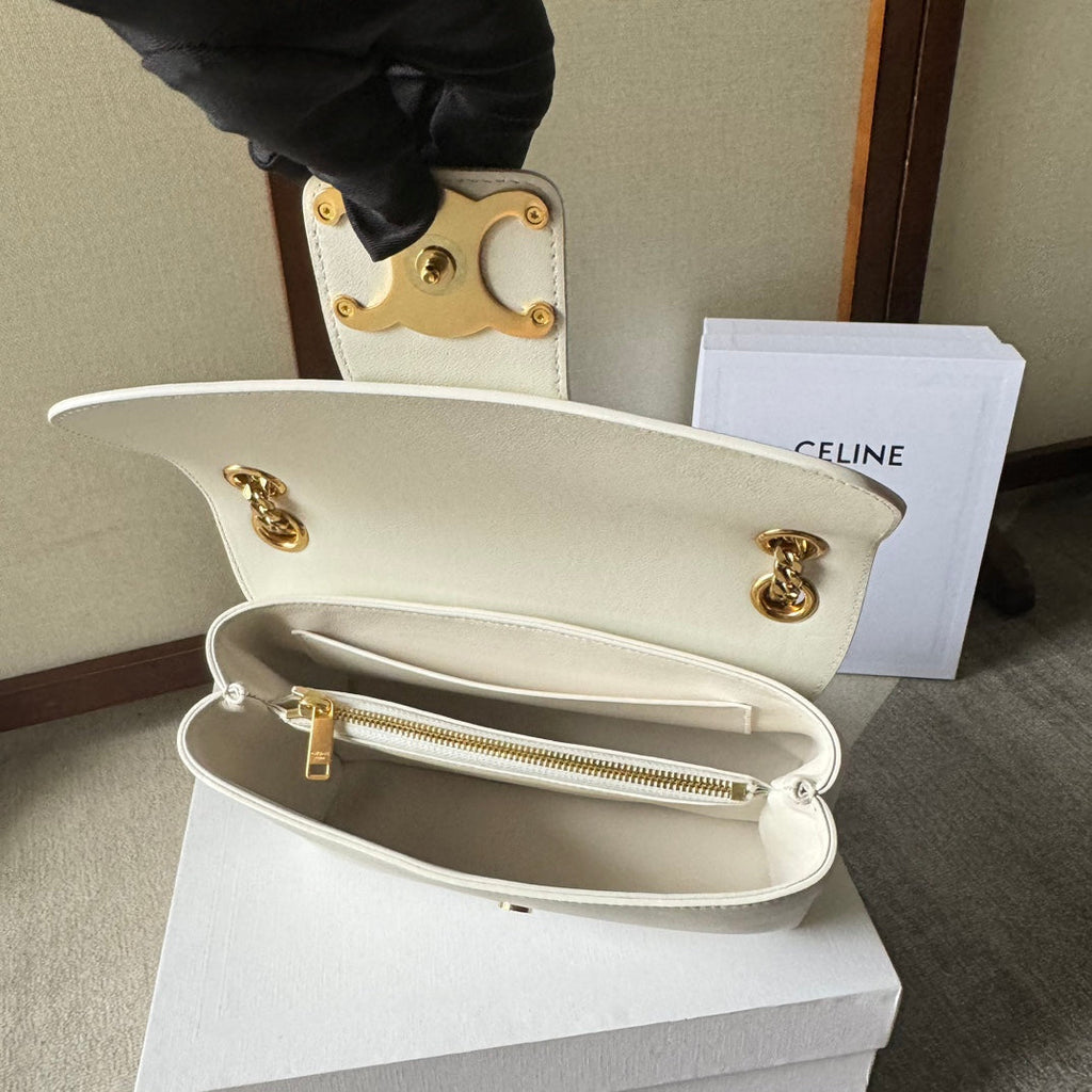 MEDIUM CELINE VICTOIRE BAG 25 IN IVORY CALFSKIN