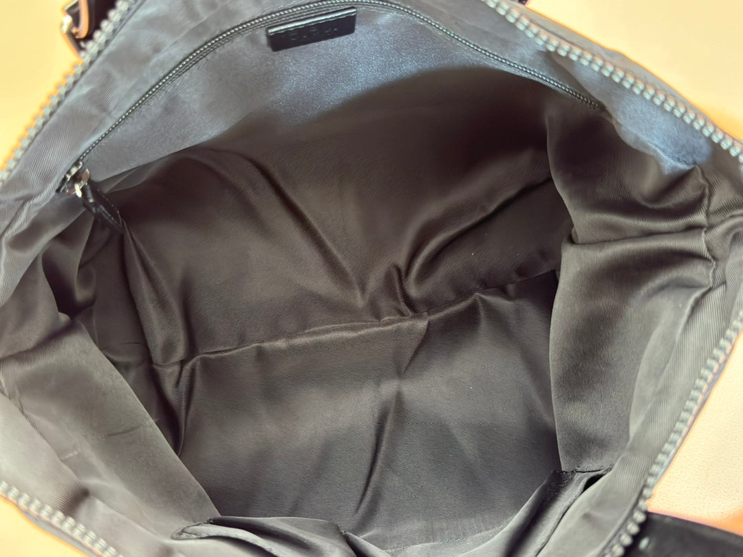 NYLON LINE TOTE BAG 34.5 IN BLACK GG CANVAS