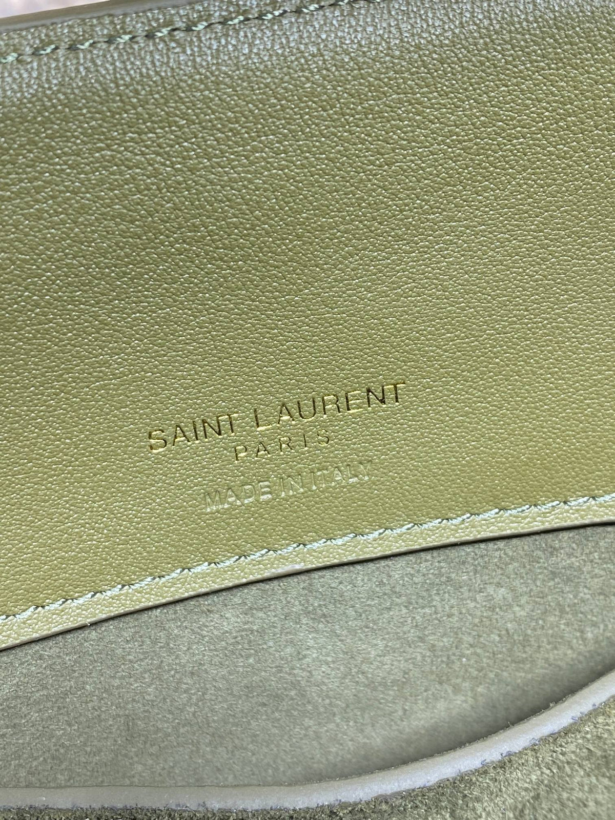 LE 37 SMALL BUCKET BAG 20 IN HUNTER GREEN SUEDE GOLD HARDWARE
