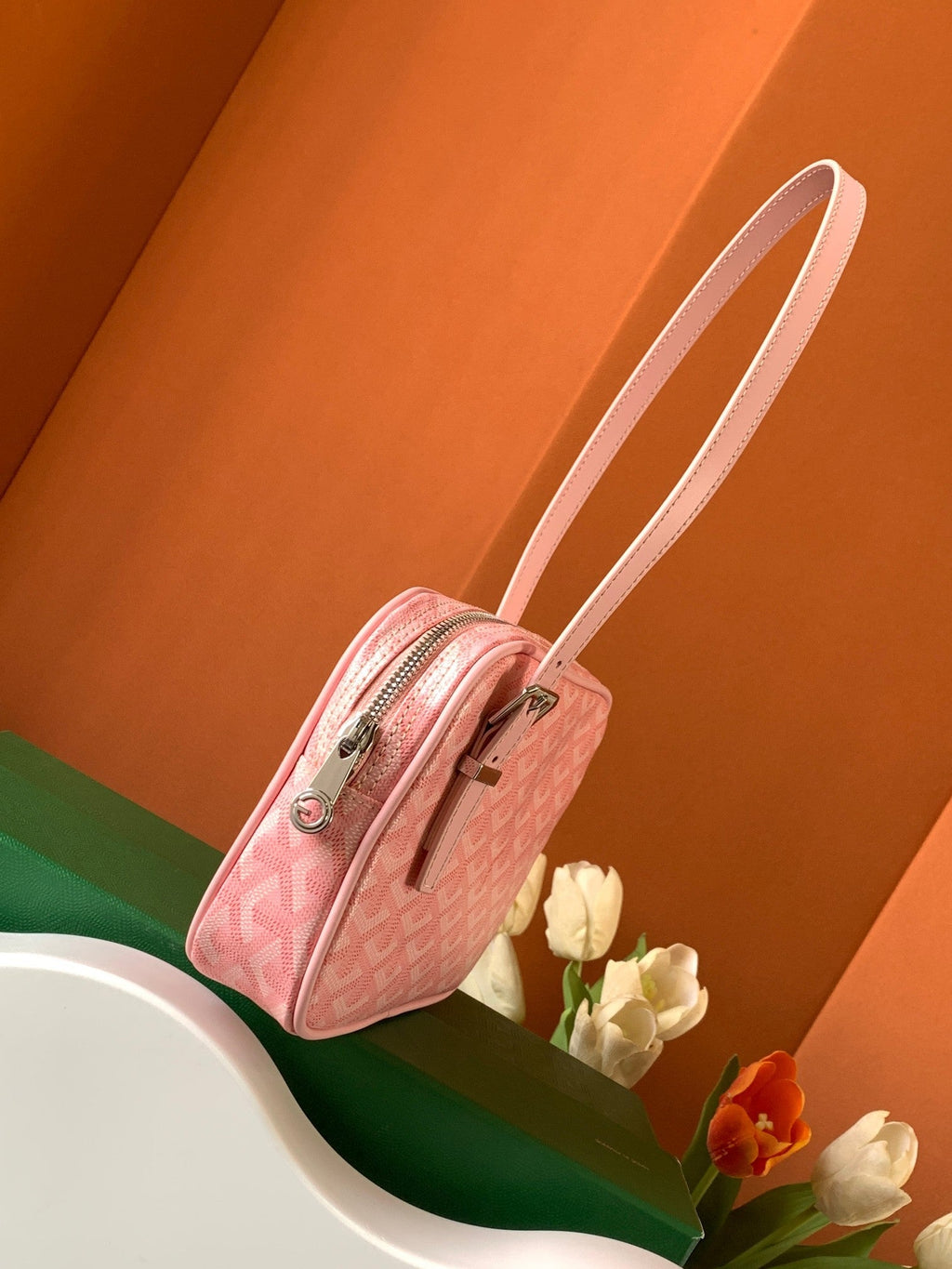GOYA SECOND-HAND TOAST BAG 21CM PINK CANVAS